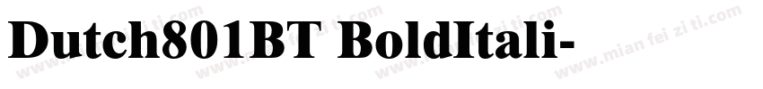Dutch801BT BoldItali字体转换